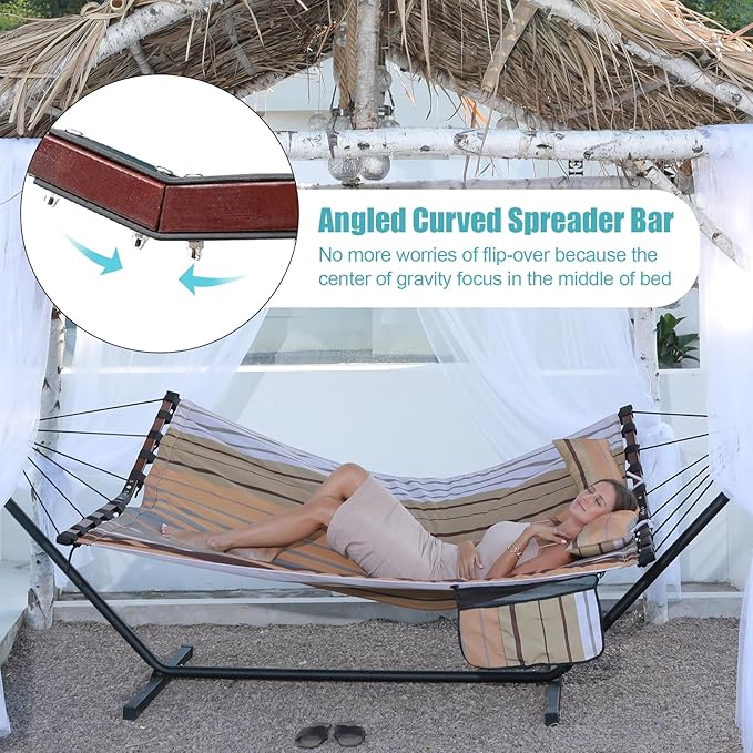 TegerDeger 12FT 2 Person Hammock Large Hammock 450LB Capacity - Image 3