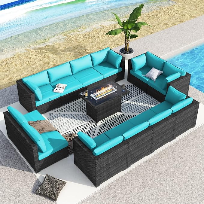 BULEXYARD 13 Piece High Back Patio Furniture Sets by BULEXYARDFURNITURE