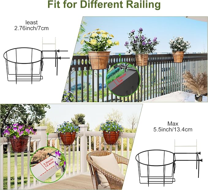 TQVAI 10 Inch Railing Planter - Image 4