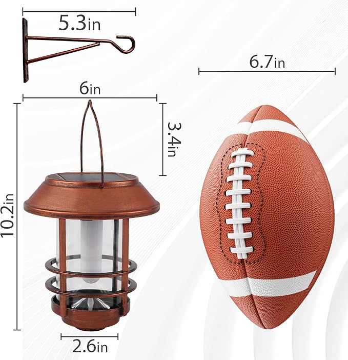 Otdair Solar Lanterns Outdoor Waterproof, 2 Pack Flickering Flames Wall Garden - Image 8