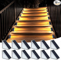 Solar Step Lights for Outside Waterproof IP67, Outdoor Stair Lights 12 Pack by XILLUMICORE
