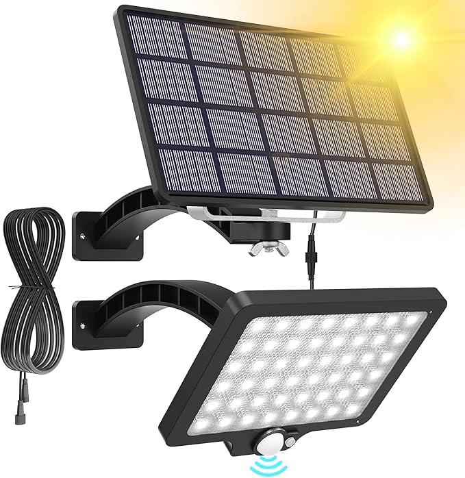 JACKYLED Upgraded Solar Flood Lights Outdoor Motion Sensor, 1000 Lumens Dusk to by JACKYLED