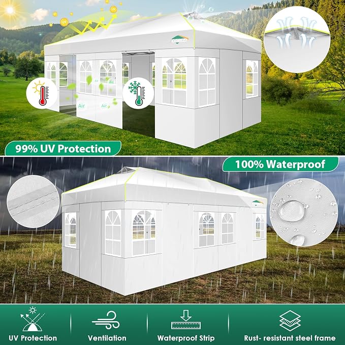 COBIZI 10x20 Pop Up Canopy Tent - Image 5