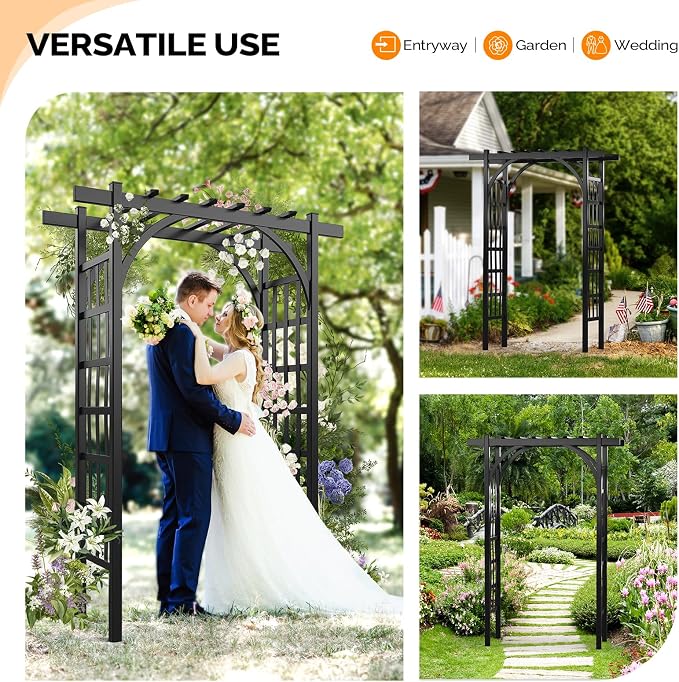 VINGLI Garden Arbor, PVC Wedding Arch - Image 2