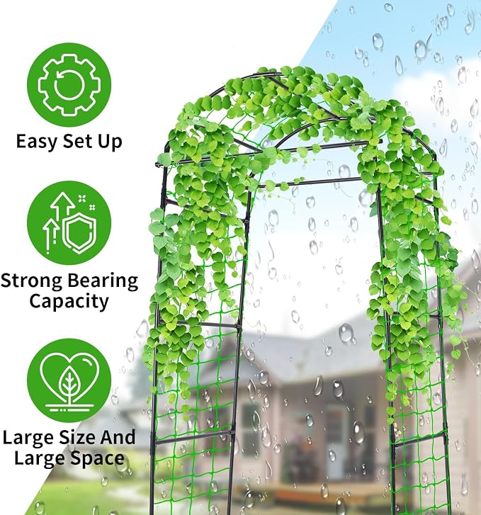 Cucumber Trellis, 6.7ft Tall Garden Arch Trellis - Image 5