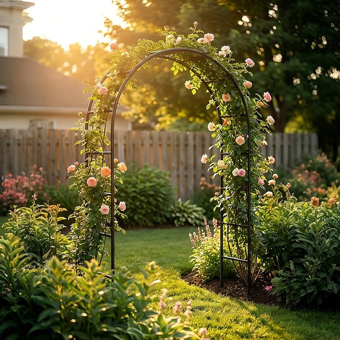 Thickened Tube Garden Entrance Arch – 94.5" H x 55" W Arbor, Weather-Resistant - Image 7