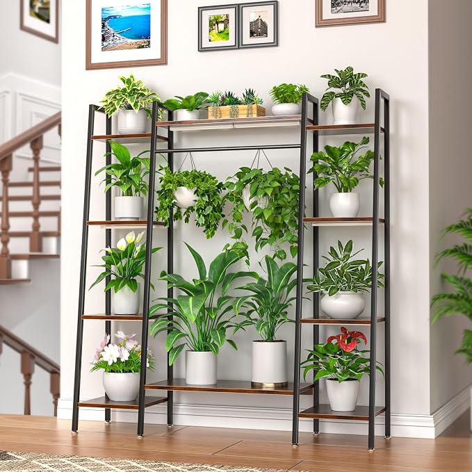 Plant Stand Indoor with Grow Lights, 6 Tiered Metal Plant Shelf, Corner Plant - Image 4