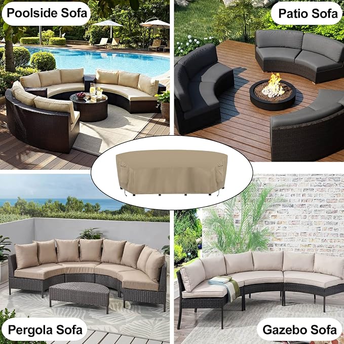 OutdoorLines Waterproof Curved Outdoor Sectional Cover - Image 8