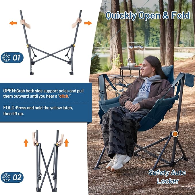 TIMBER RIDGE Hammock Camping Chair - Image 7