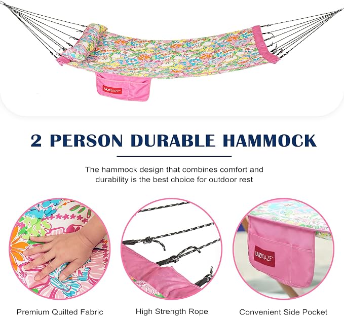 Lazy Daze Hammocks 12 FT Quilted Fabric Hammock - Image 4