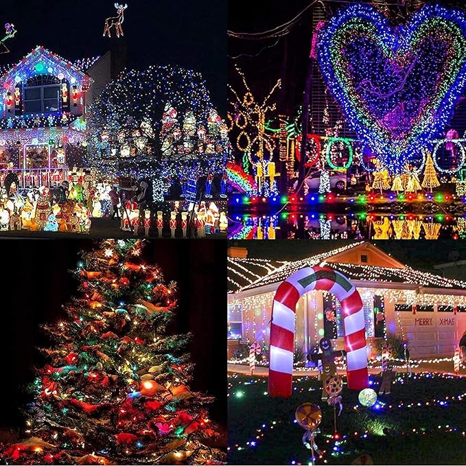 JMEXSUSS 200LED 66Ft Connectable Christmas Lights Indoor Outdoor Clear Wire | - Image 8