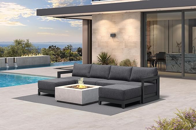 PURPLE LEAF Patio Furniture Set U-Shaped Outdoor Couch by Unknown