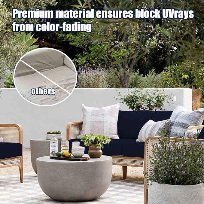 12-Piece Outdoor Cushion & Pillow Cover Set, 8 Seat Covers + 4 Pillow Covers - Image 3
