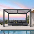 PURPLE LEAF Louvered Pergola 8' x 12' Aluminum Outdoor Pergola by Unknown