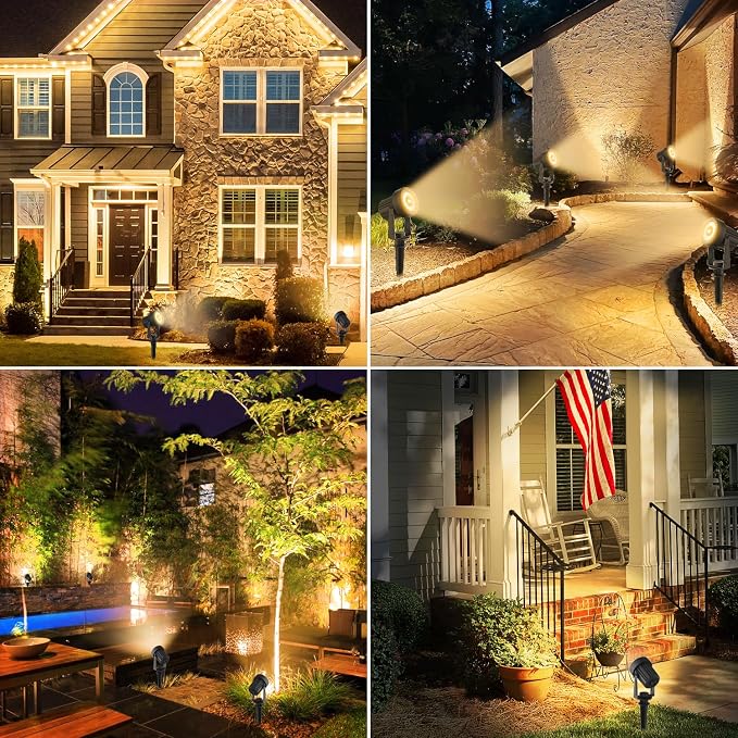 Solar Spotlights Outdoor Waterproof, Warm White Landscape Spotlights, - Image 4