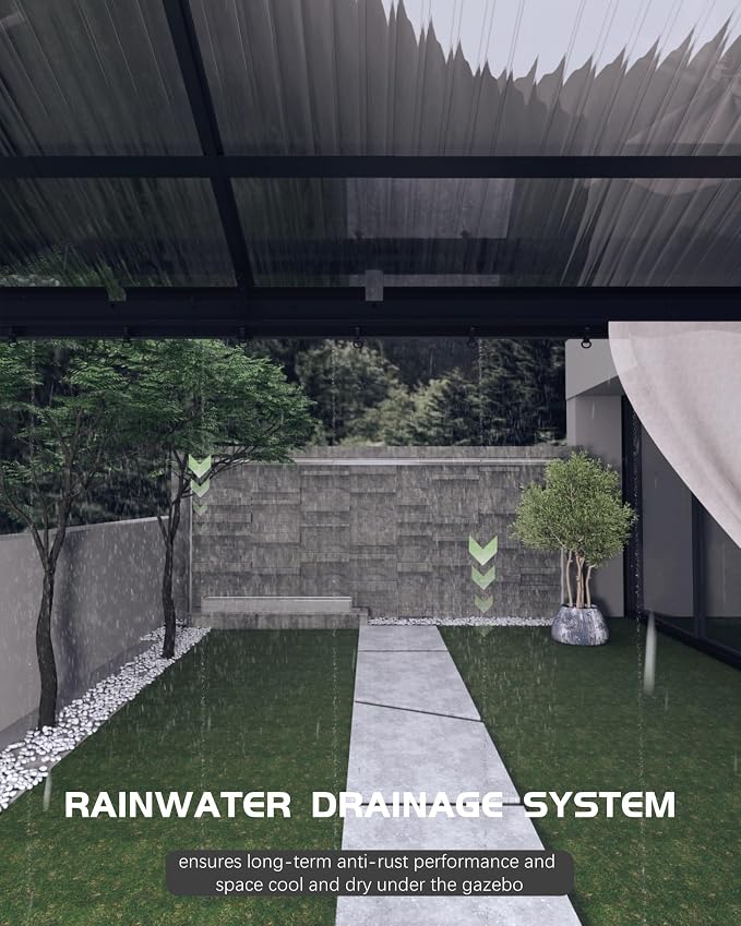 GarveeLife 10 ft x12 ft Hardtop Gazebo - Image 4