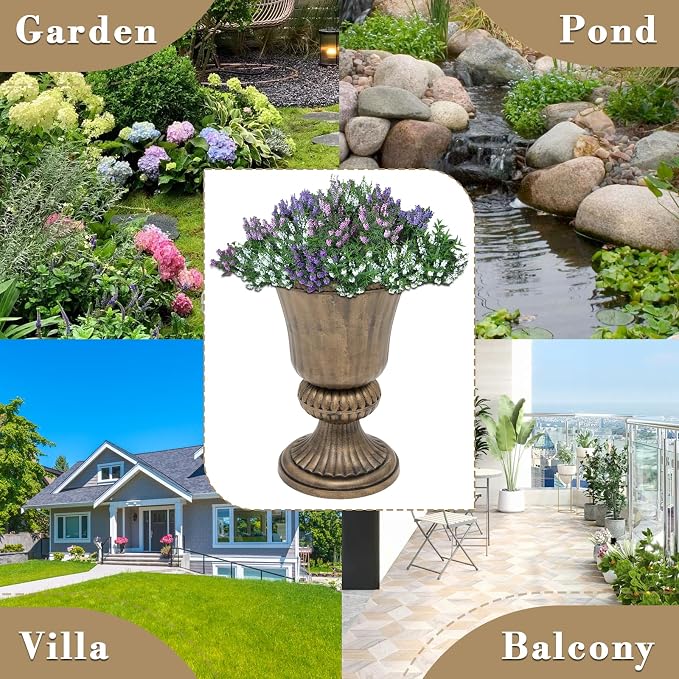 Athena Collection 20''H Garden Plastic Urn Vintage Tall Planter Urn Patio Large - Image 10
