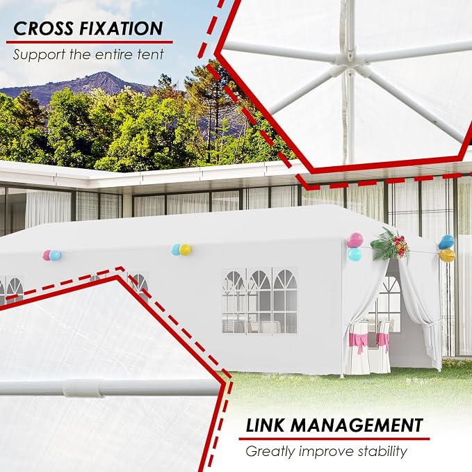 FDW Party Tent 10x30 Outdoor Gazebo Canopy - Image 6