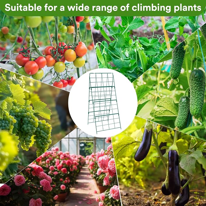 17 x 42 Inch Garden Trellis for Raised Beds Foldable Climbing Plant Support - Image 7