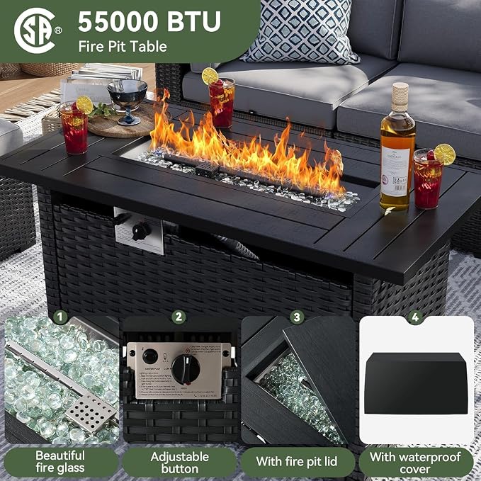 Aoxun 8 Piece Patio Furniture Set - Image 3
