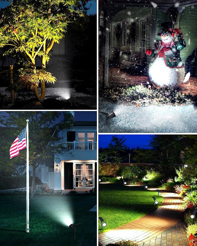 DBF Solar Outdoor Lights, 600LM Solar Spot Lights Outdoor Waterproof - Image 7