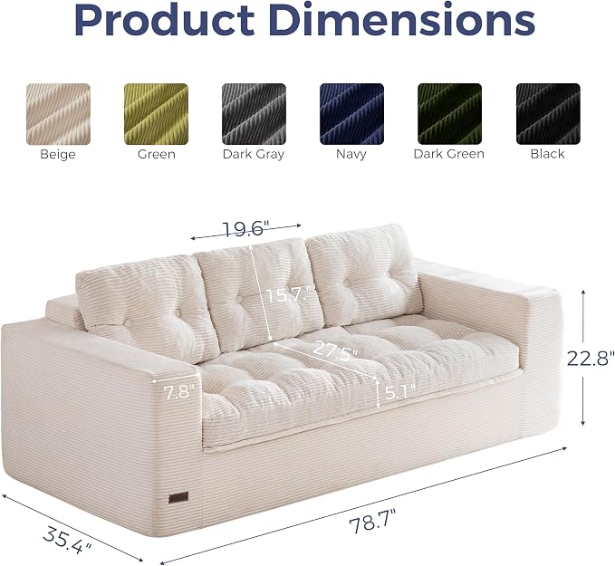 MAXYOYO 79" Loveseat Sofa Couch - Image 2