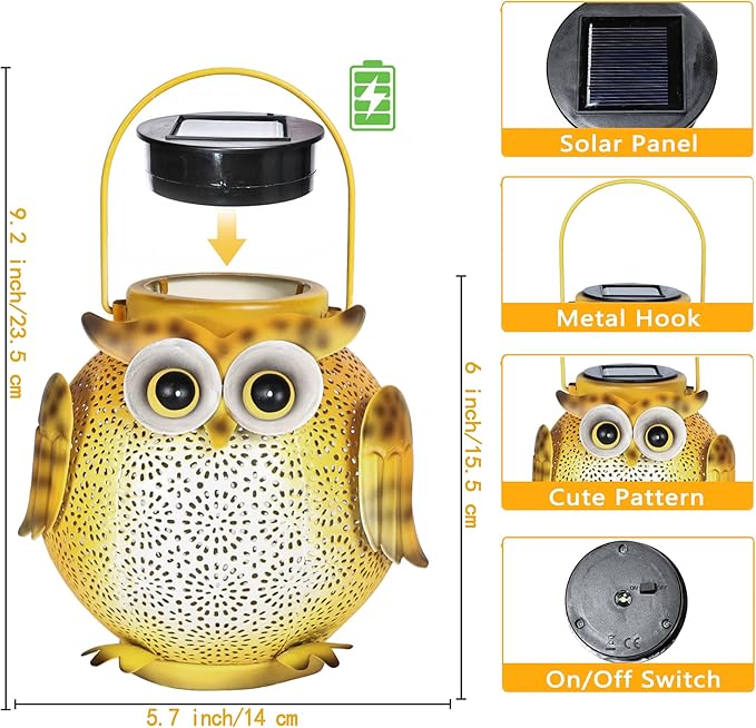 2 Pack Hanging Solar Lanterns - Image 3