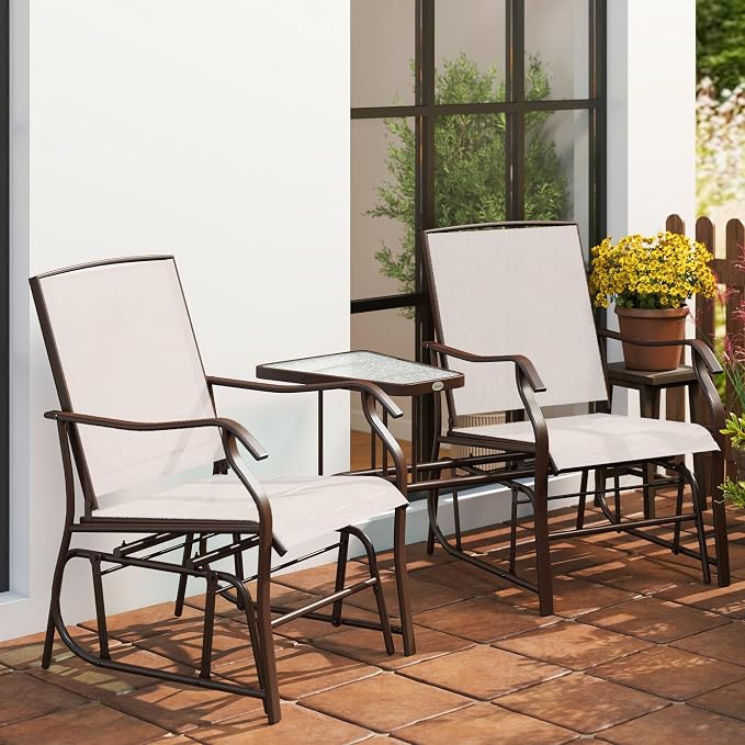 Outsunny Outdoor Glider Chairs - Image 9