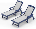 LUE BONA Chaise Lounge Chair Outdoor, HDPS and HDPE Wicker Material, Patio by LUEBONA