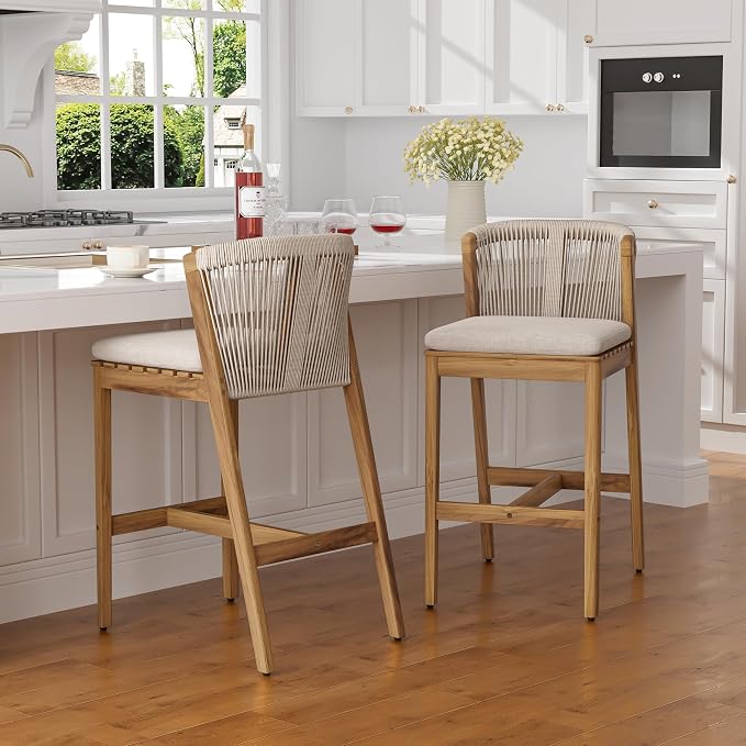 Christopher Knight Home Cuz Patio Barstool Set of 2, Outdoor Counter Height by ChristopherKnightHome