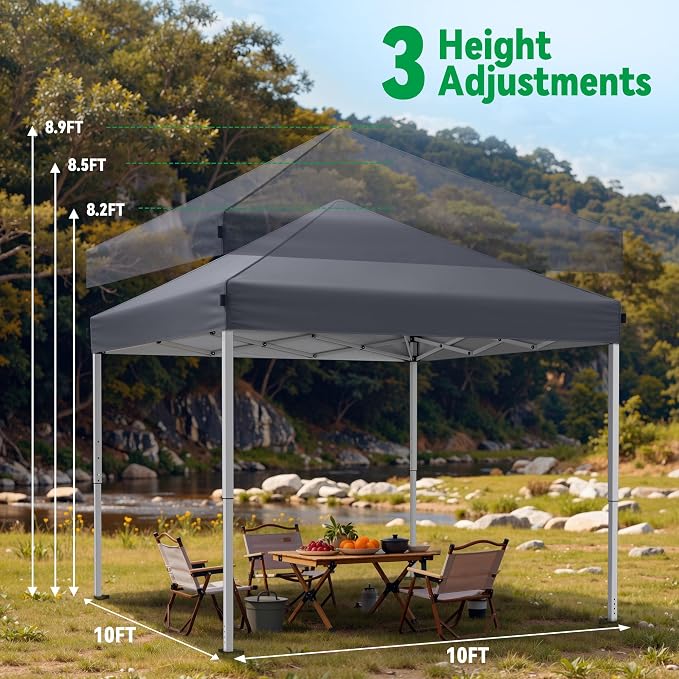 10x10 Pop Up Canopy Tent, Instant Setup Portable Canopy - Image 4