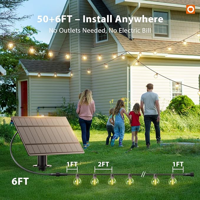 addlon 50FT Solar String Lights Outdoor Waterproof - Image 6