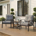 RoyalCraft Outdoor Patio Furniture Set, 3 Pieces Metal Patio Conversation Set by Bringyoubetterlife