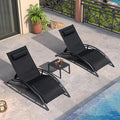 PURPLE LEAF Patio Oversized Chaise Lounge Chair Set by PURPLELEAF