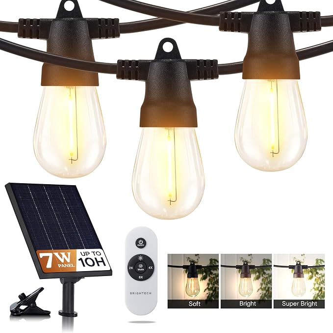 Brightech 104 FT Ambience Pro Solar Powered Outdoor LED String Lights by Brightech