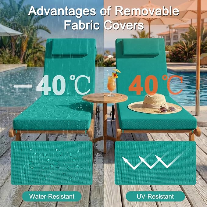 Outdoor Lounge Chair mat, 71 inches x 21 inches, Waterproof Chaise Lounge - Image 3