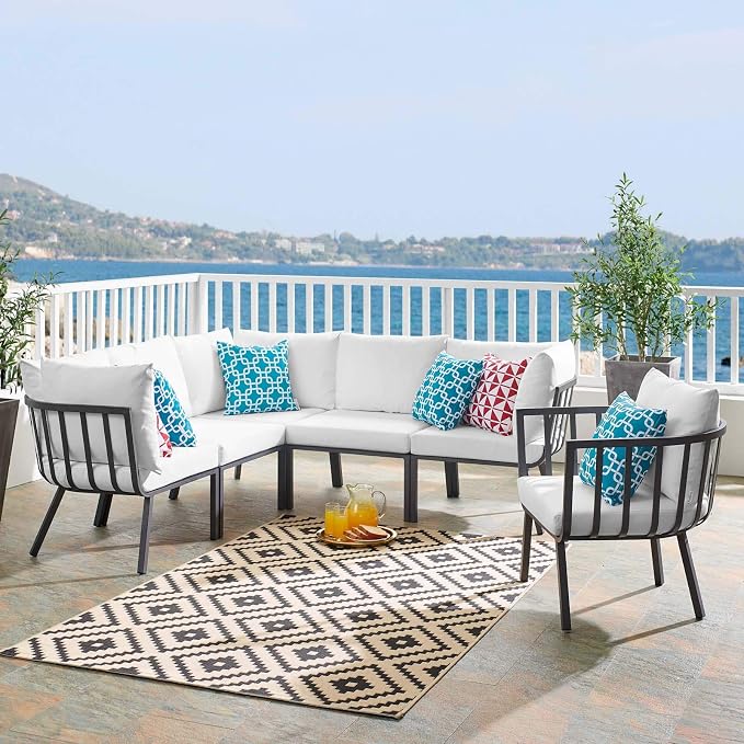 Modway Riverside Outdoor Patio Aluminum Sectional Set by Modway