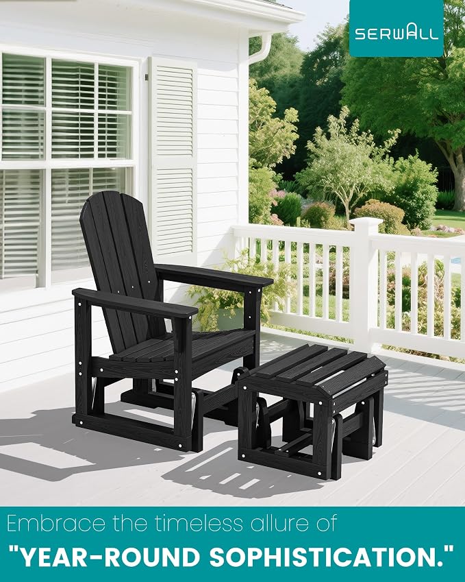 SERWALL Outdoor Glider Chair Set of 4 - Image 7