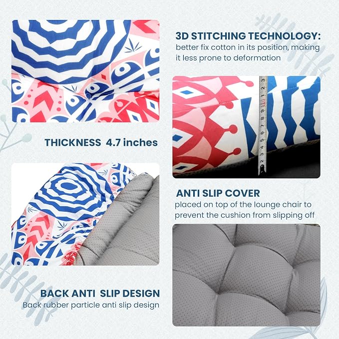 Outdoor Lounge Chair Cushions, Chaise Lounge Chair Cushions Replacement - Image 6