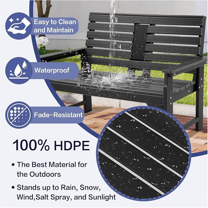 Outdoor Bench Weatherproof - Image 4