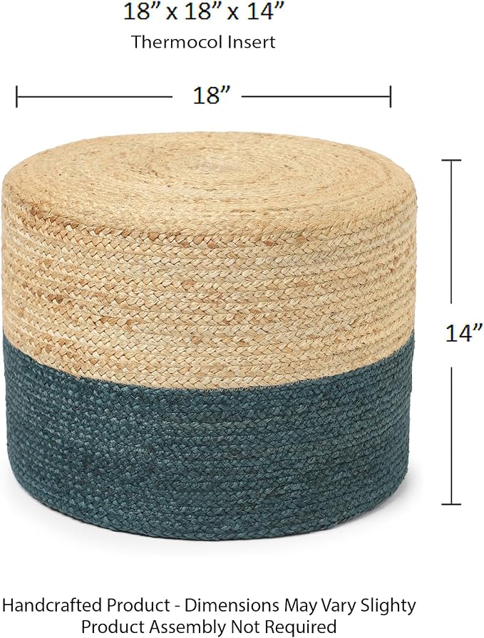 REDEARTH · Cylindrical Pouf Foot Stool Ottoman - Image 2