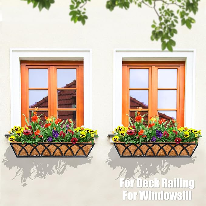 24in 4pcs Planter Box with Coco Liner, Rust-Resistant Metal Frame, Drainage Hole - Image 7