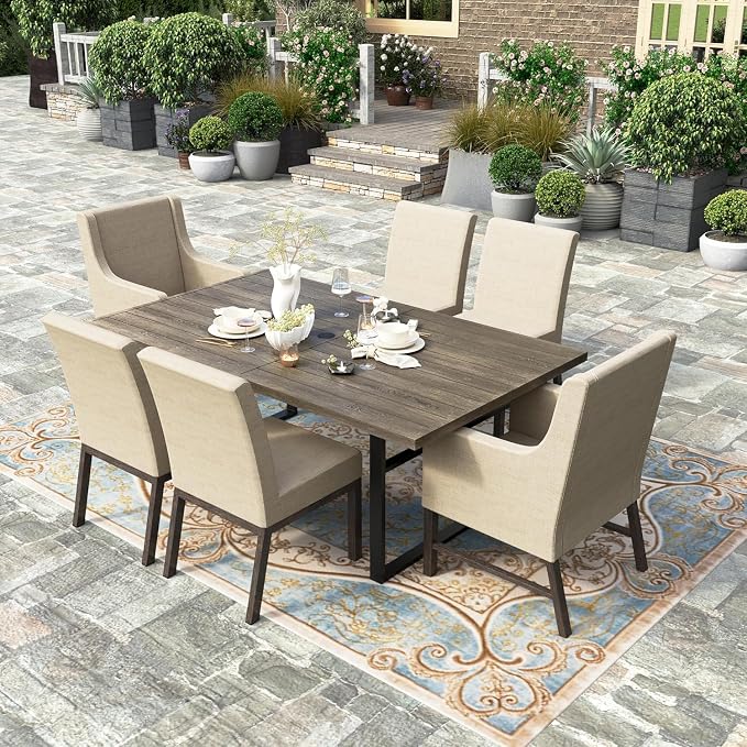 HERA'S HOUSE 7-Piece Indoor/Outdoor Dining Set by HERASHOUSE