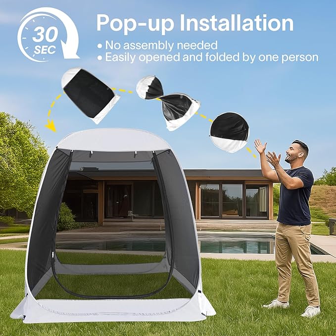 Alvantor® Screen House Gazebo, Pop Up Igloo Screened Canopy Tent - Image 4