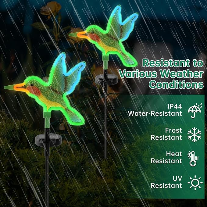 Solar Hummingbird Garden Lights, Halloween Outdoor Lights Decor, LED - Image 4