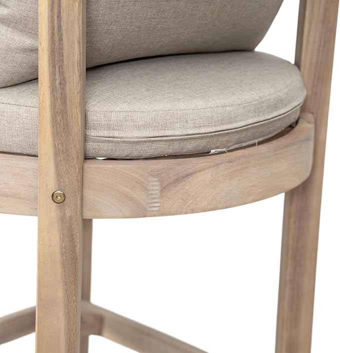 Christopher Knight Home Kuart Acacia Wood Outdoor Bar Stool Set of 2 - Image 12