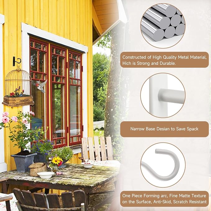 6Pack 2.5Inch Ceiling Hooks for Hanging Plant, Hanger for Indoor and Outdoor - Image 3