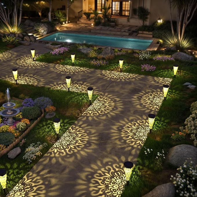 6 Pack Solar Lights Outdoor Garden Decorative Solar Pathway Lights Waterproof - Image 5