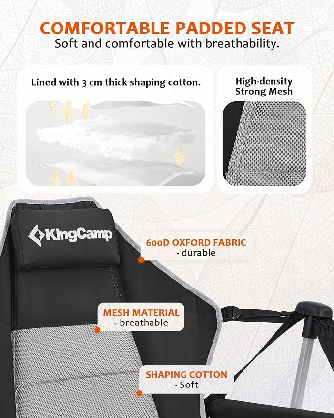 KingCamp Hammock Camping Chair, Swinging Portable Folding Camp Chairs - Image 9