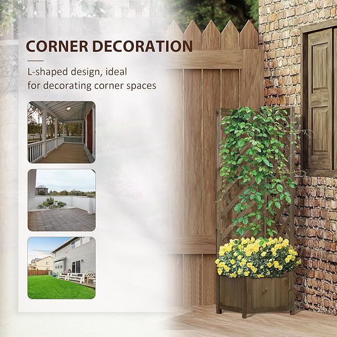 Outsunny Wooden Raised Garden Bed - Image 5
